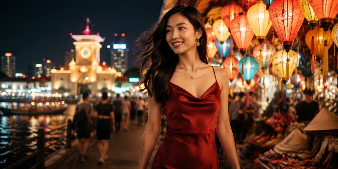 Chợ đêm Thành phố Hồ Chí Minh với người dùng tham gia cá cược trực tuyến trên điện thoại